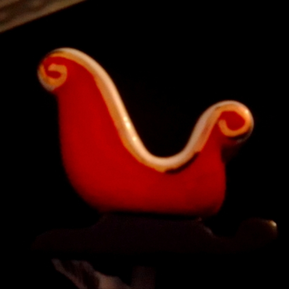 Nora Fleming Christmas Sleigh Mini. A198. New With Tags